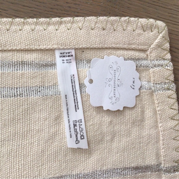 Anthropologie Placemat cotton ivory tone - Picture 4 of 9